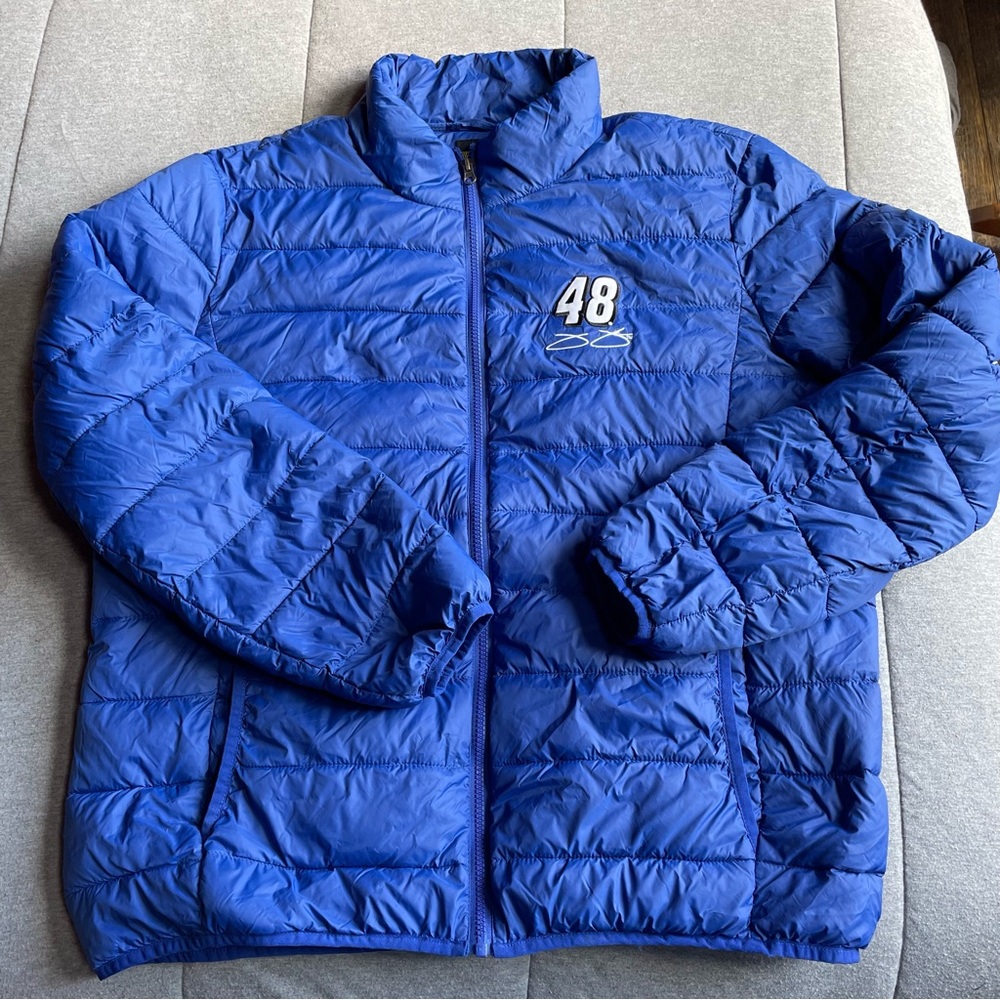NASCAR Blue Men's Puffer Jacket Xl‎ Full Zip #48